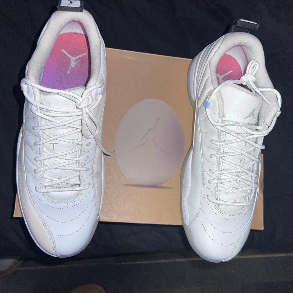 Jordan White and Pink Athletic Shoes
